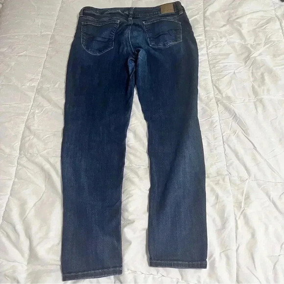 American Eagle Outfitters Hi Rise Jegging Size 12 Long Dark Wash No Distressing - Picture 3 of 8
